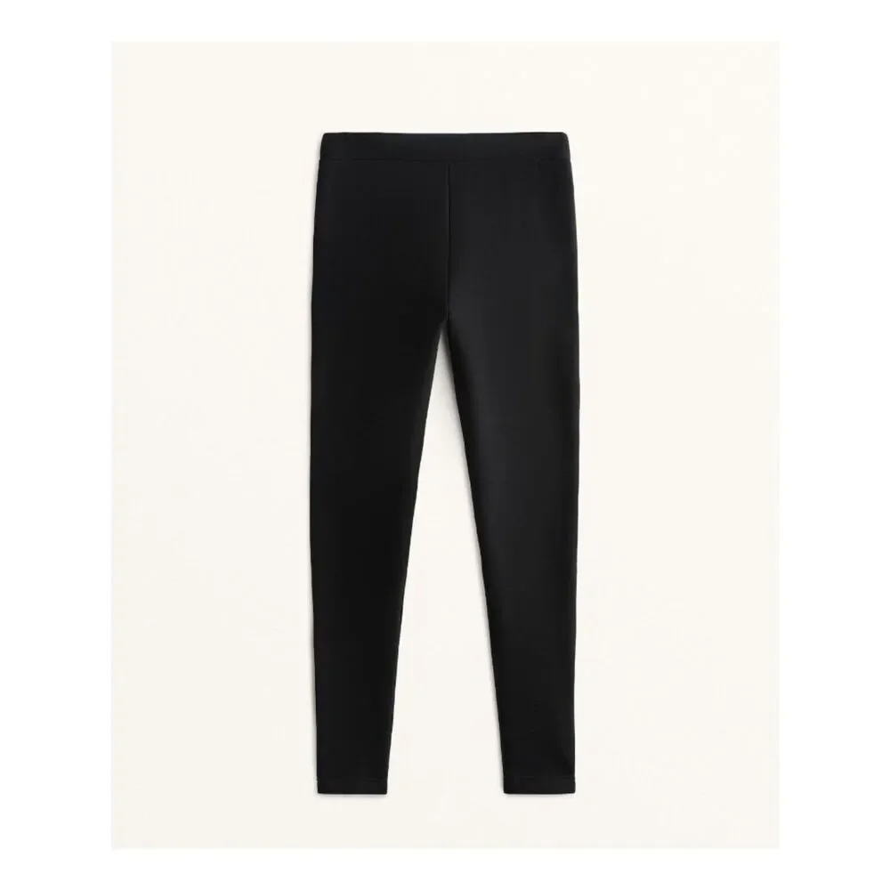 Oysho Womens Leggings Medium Black Ankle High Rise Super Extra Warm Seamless NWT
